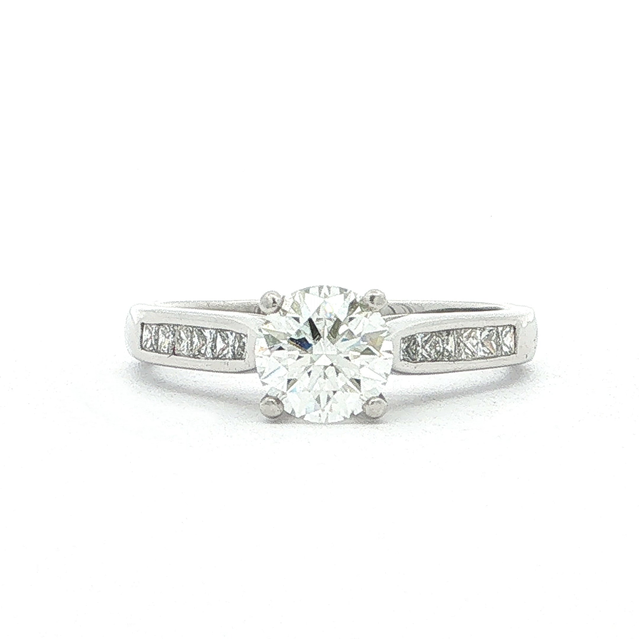 0.78ct Certified Natural Diamond Engagement Ring in Platinum