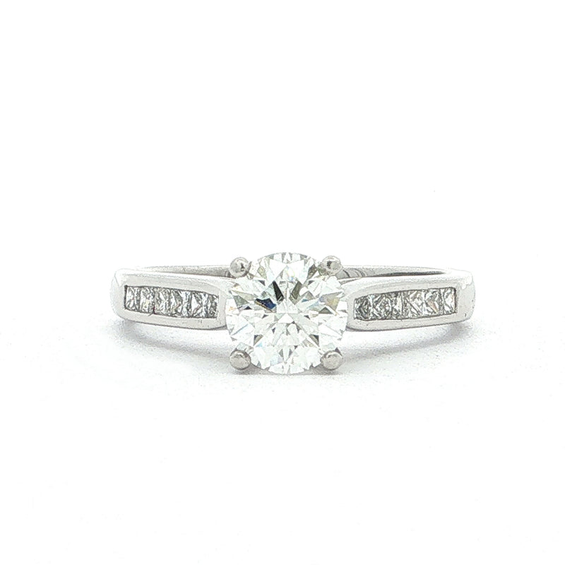 0.78ct Certified Natural Diamond Engagement Ring in Platinum