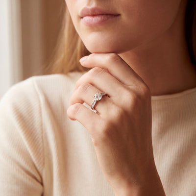 0.78ct Certified Natural Diamond Engagement Ring in Platinum