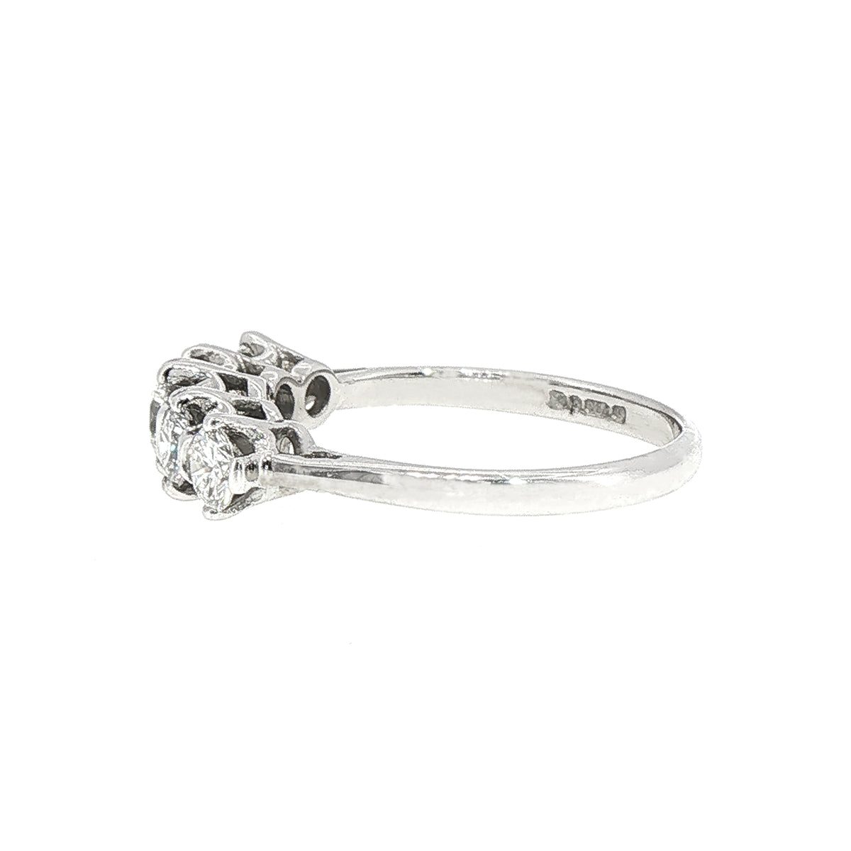 1.01ct D VS Five Stone Round Cut Natural Diamond Set in 18ct Yellow Gold