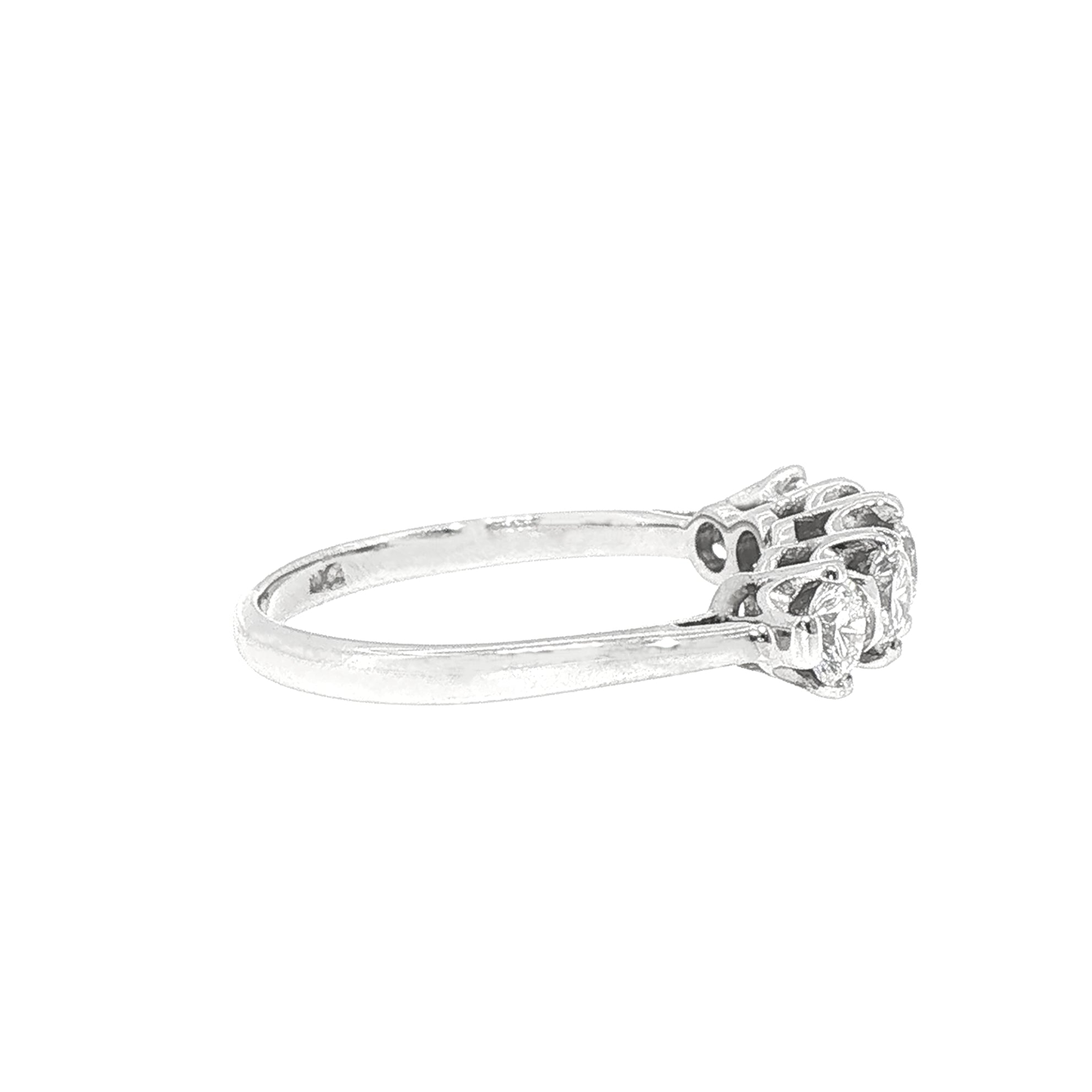 1.01ct D VS Five Stone Round Cut Natural Diamond Set in 18ct Yellow Gold