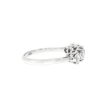1.01ct D VS Five Stone Round Cut Natural Diamond Set in 18ct Yellow Gold
