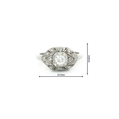0.25ct Victorian Panel Closter Ring set in Platinum