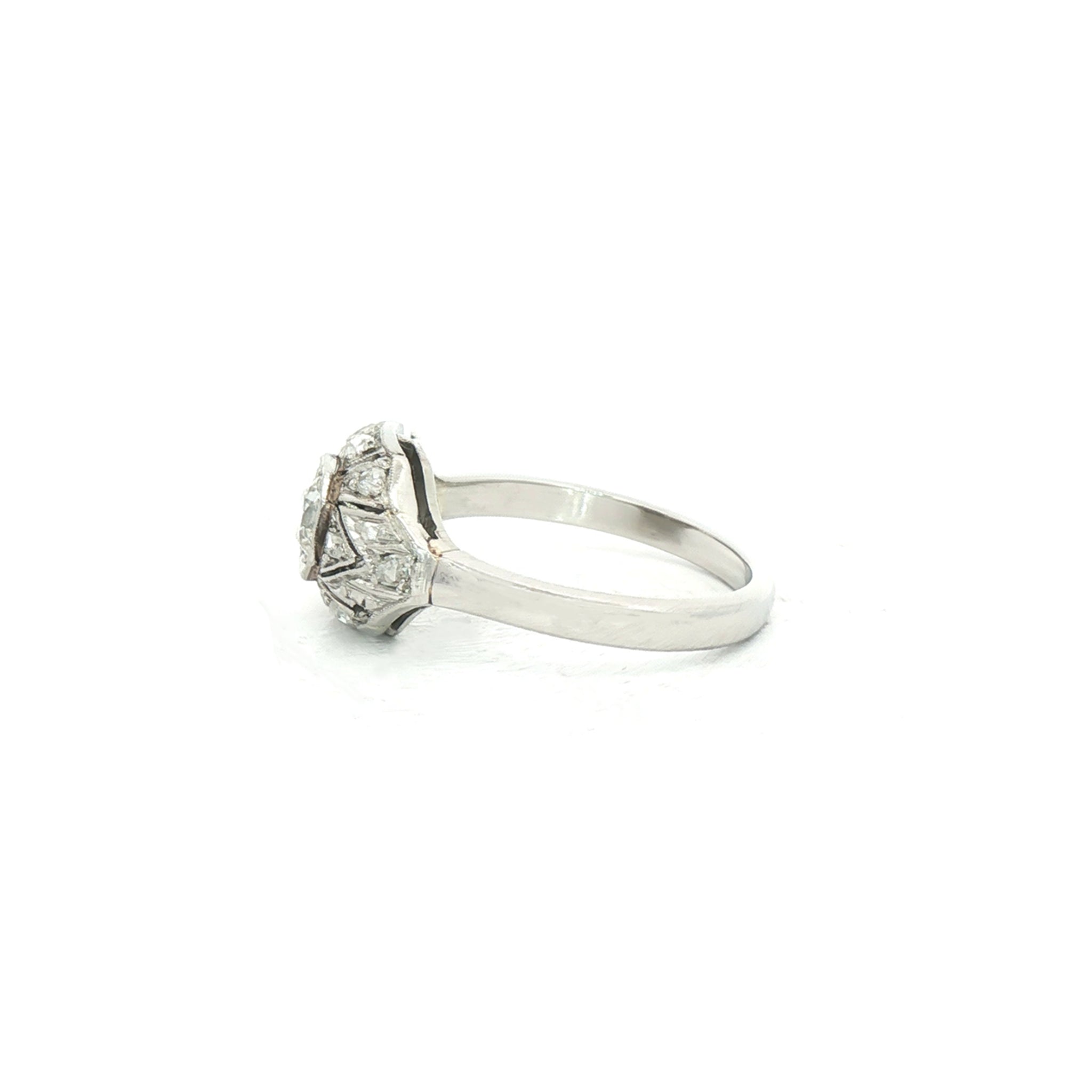 0.25ct Victorian Panel Closter Ring set in Platinum