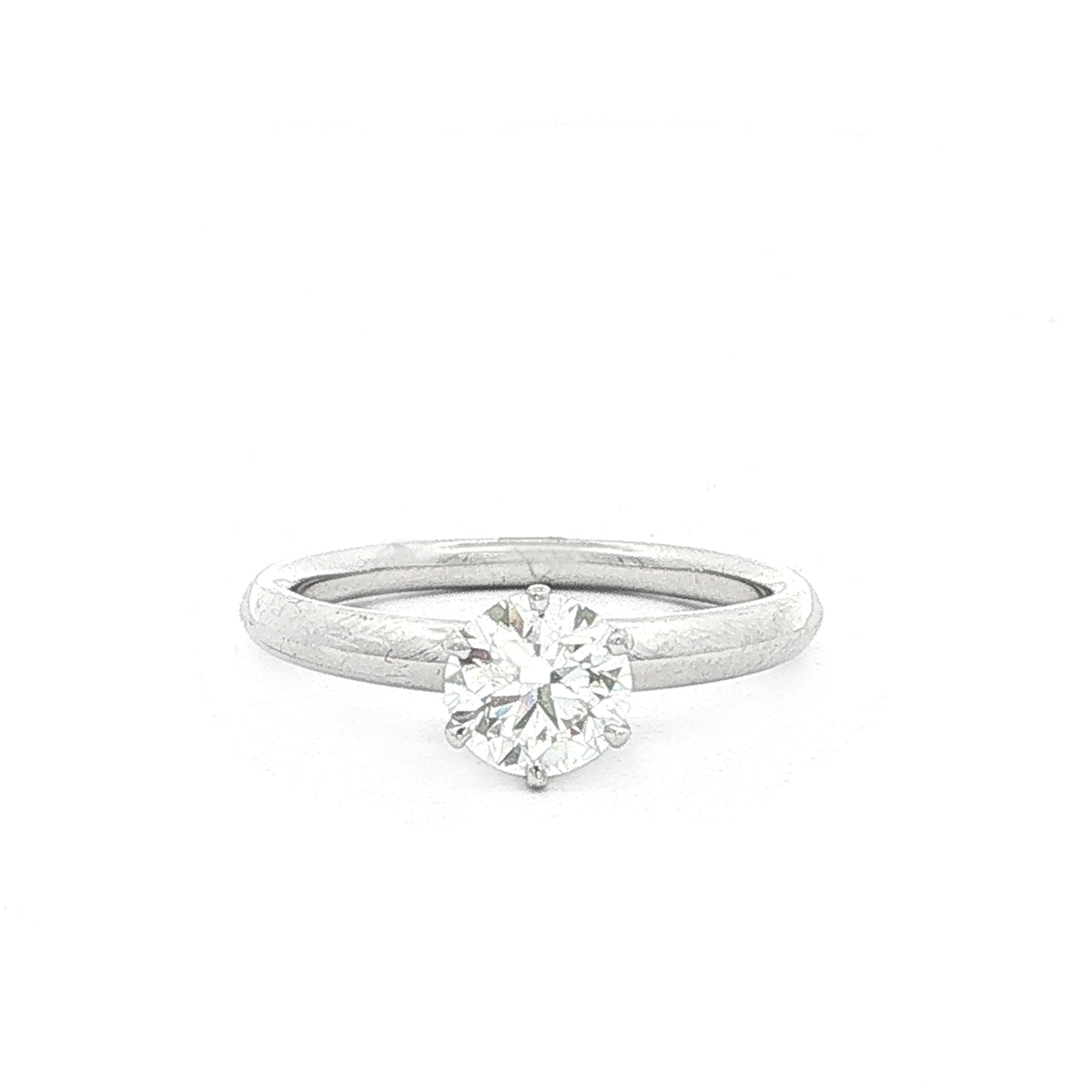 Vintage GIA Certified Natural Diamond 0.81ct Solitaire Engagement Ring