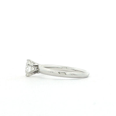 Vintage GIA Certified Natural Diamond 0.81ct Solitaire Engagement Ring