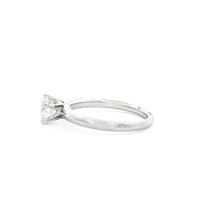 Vintage GIA Certified Natural Diamond 0.81ct Solitaire Engagement Ring