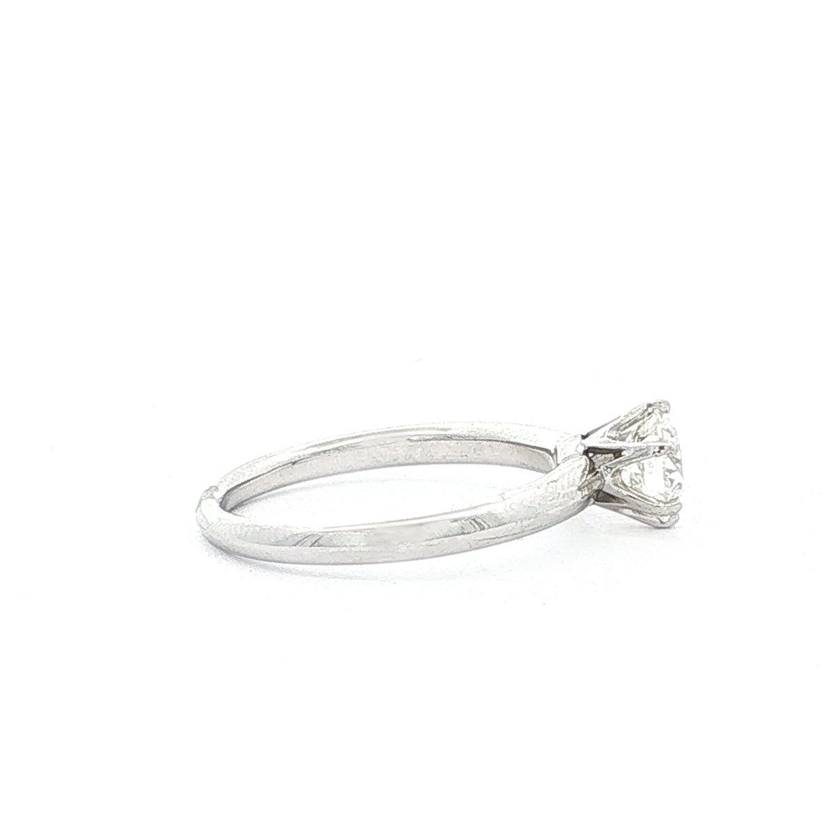 Vintage GIA Certified Natural Diamond 0.81ct Solitaire Engagement Ring