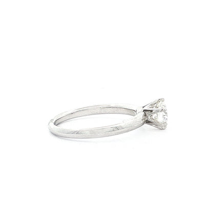 Vintage GIA Certified Natural Diamond 0.81ct Solitaire Engagement Ring