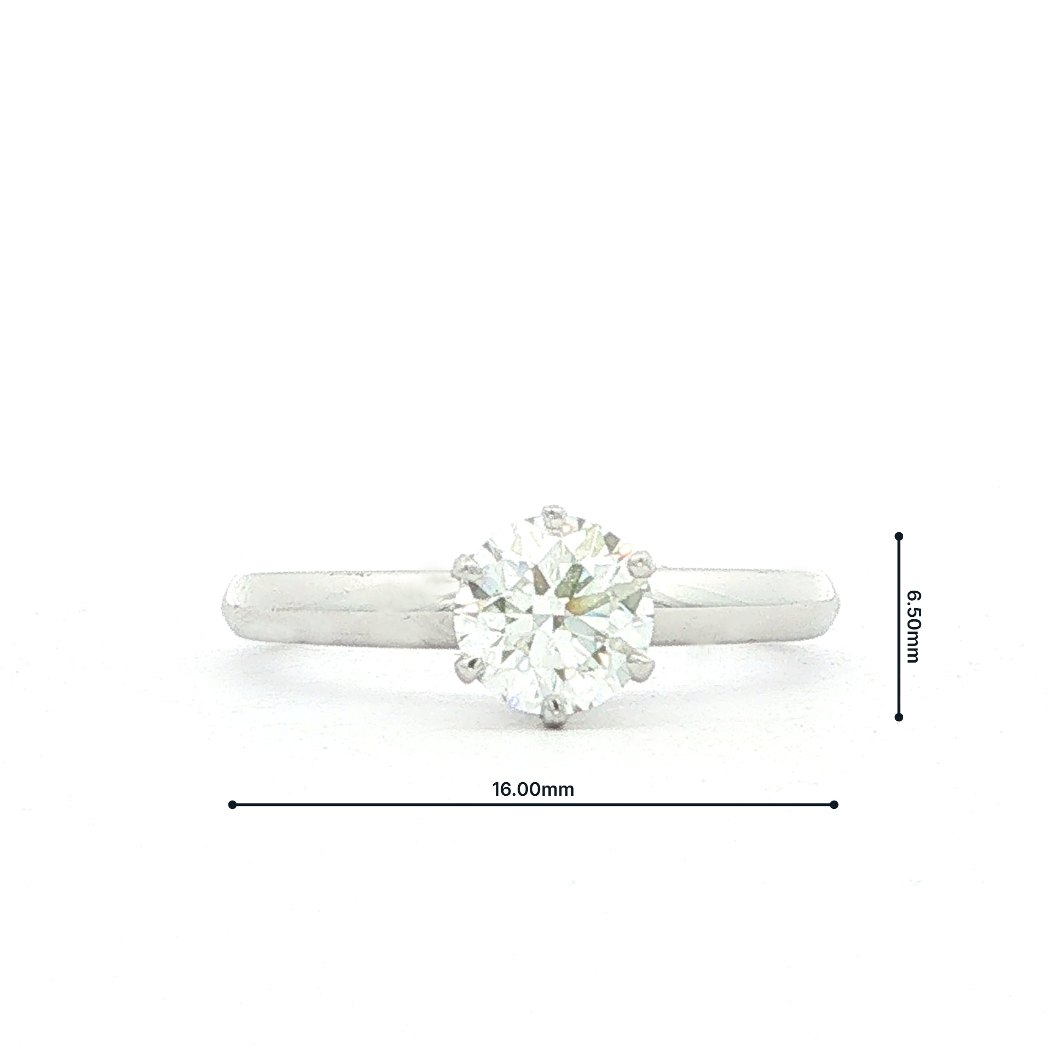 Vintage GIA Certified Natural Diamond 0.81ct Solitaire Engagement Ring