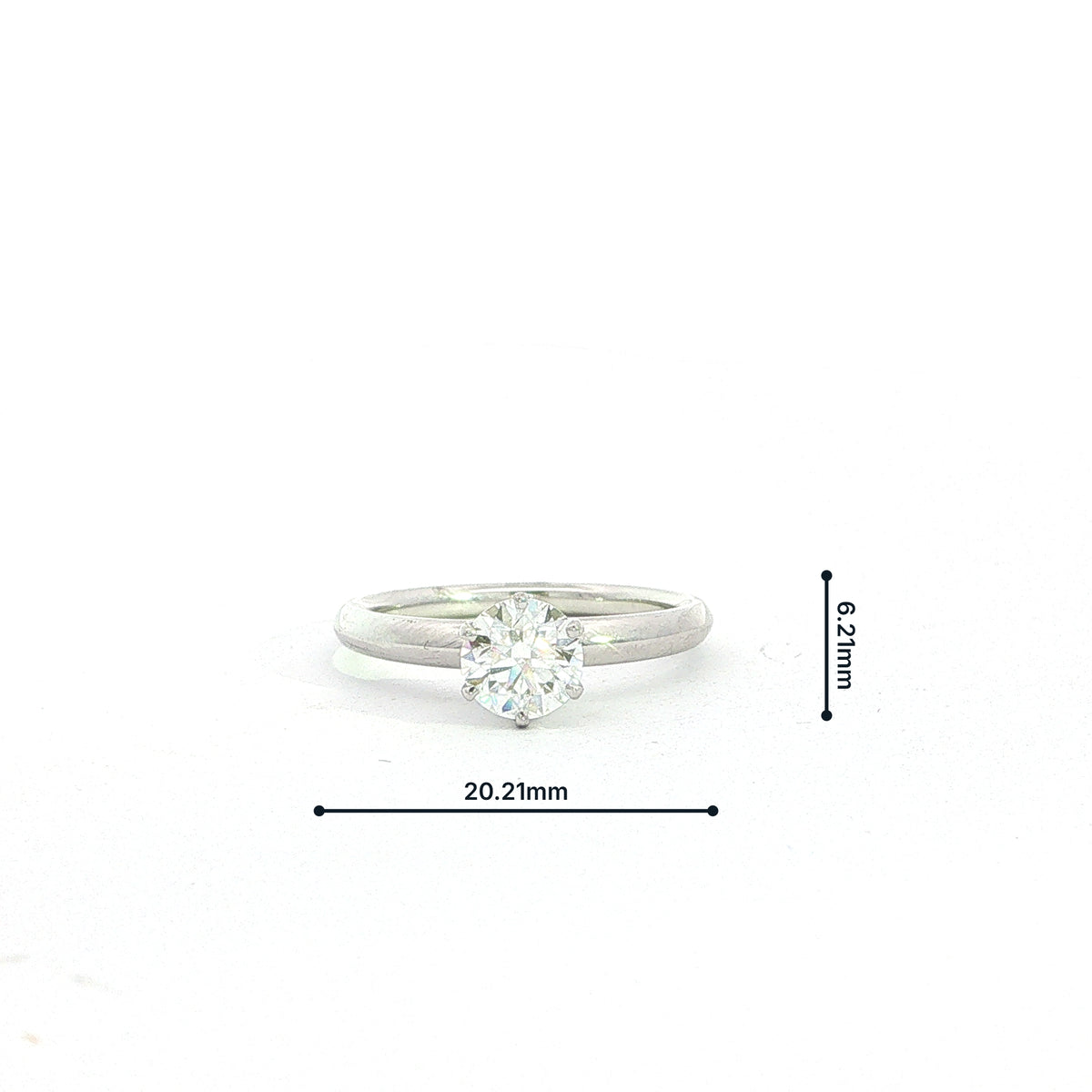 Vintage GIA Certified Natural Diamond 0.81ct Solitaire Engagement Ring