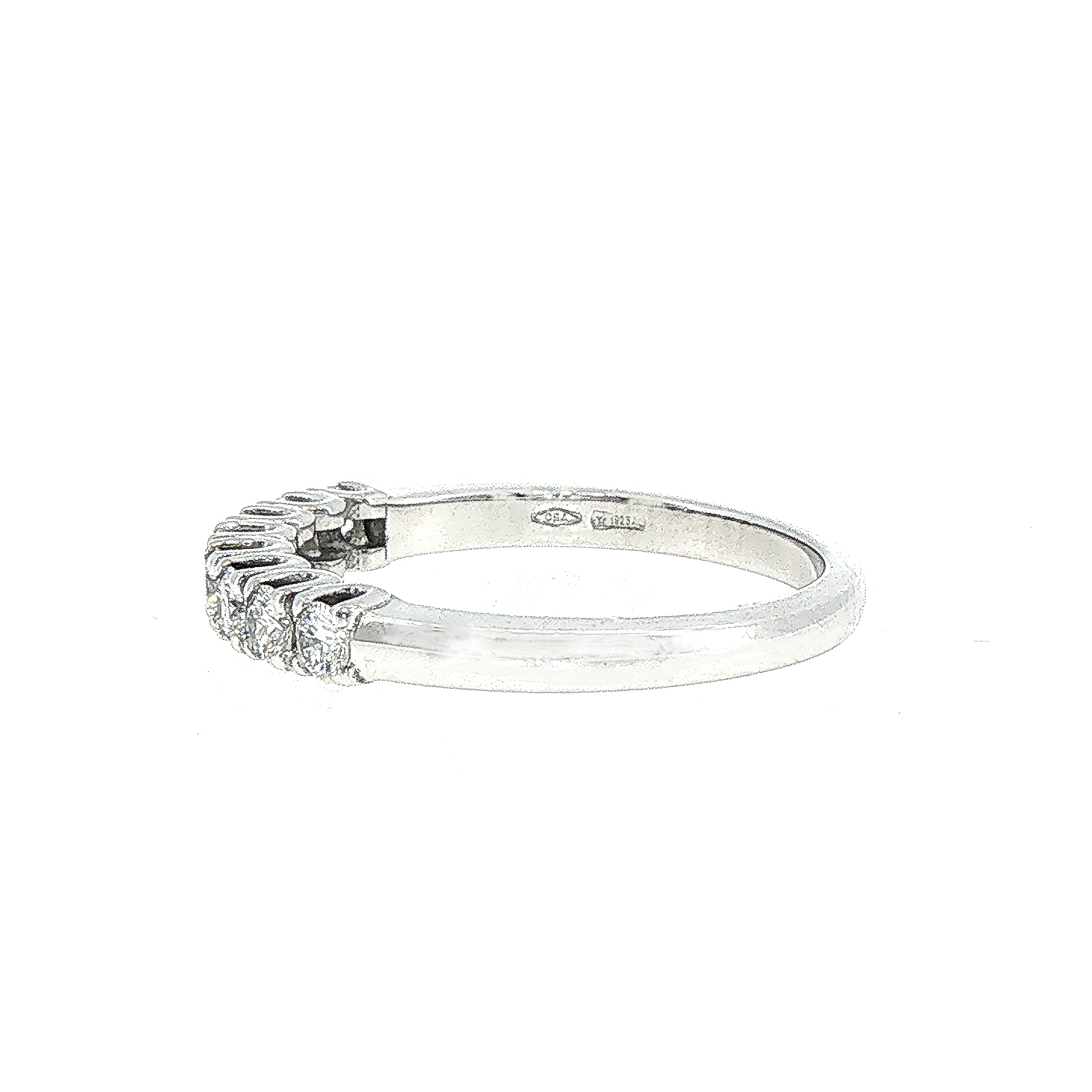 0.57ct Half Eternity Ring set in 18ct White Gold