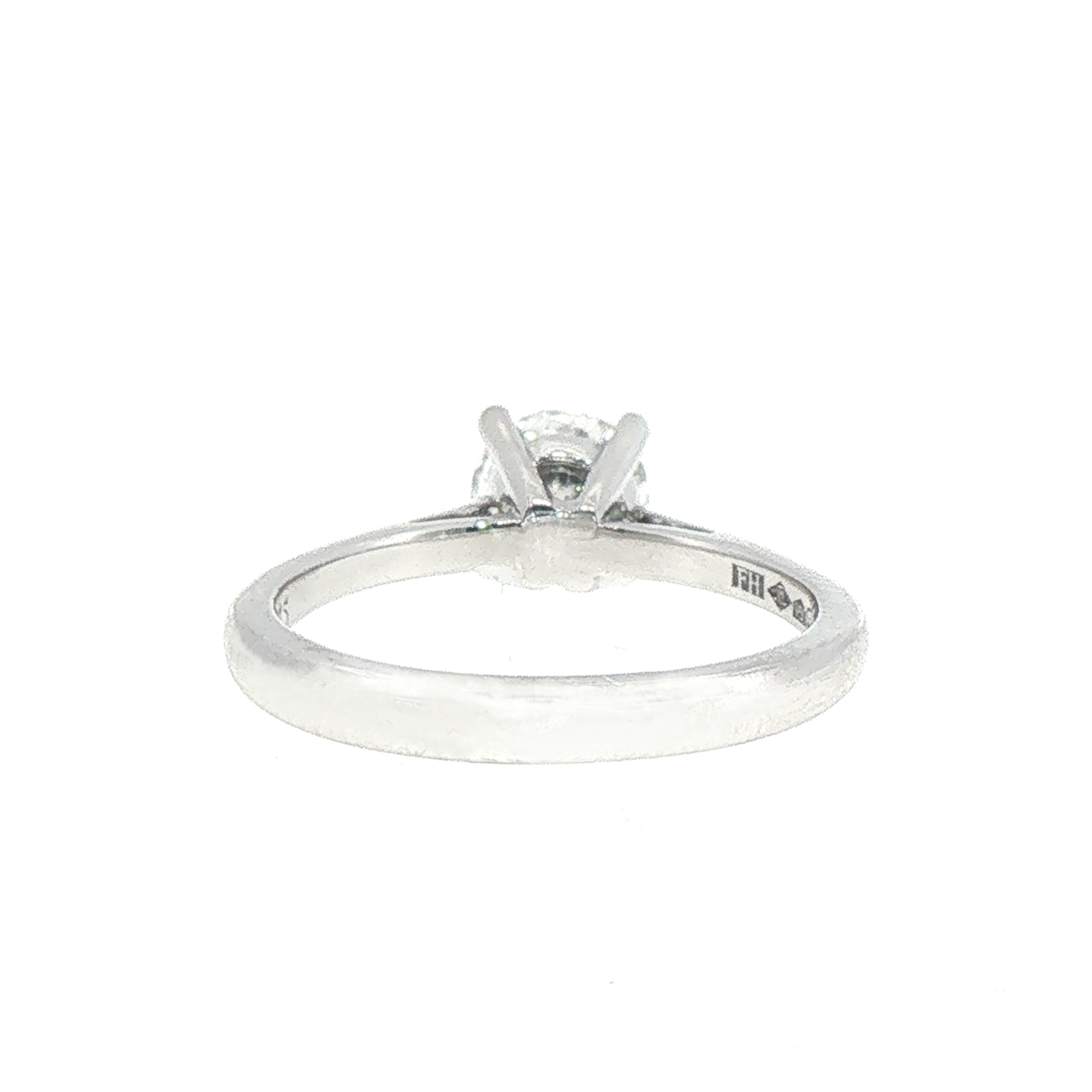 0.75ct F Si1 Solitaire Natural Diamond Engagement Ring Set in Platinum