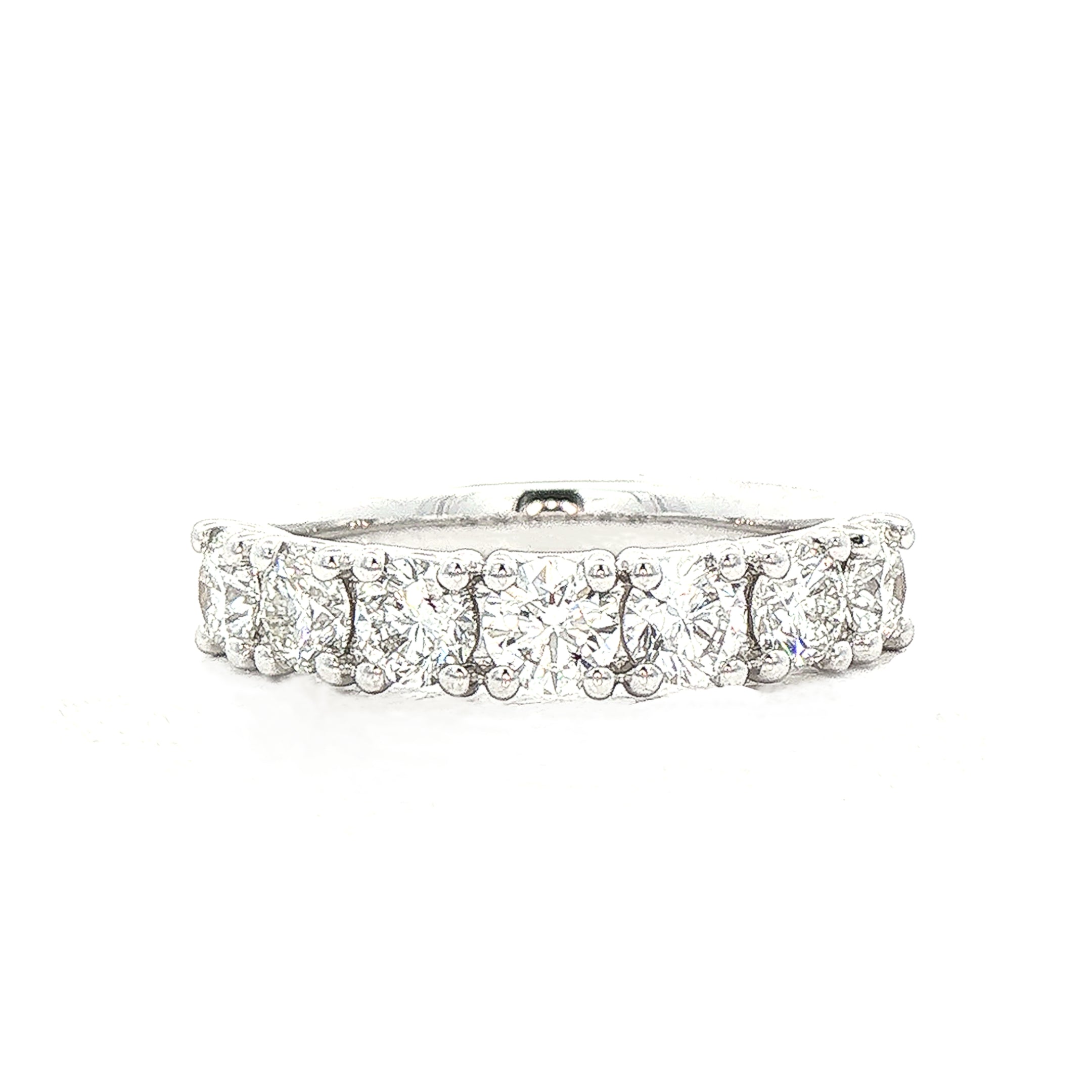 1.45ct Round Cut Natural Diamond Eternity Ring Set in 18ct White Gold
