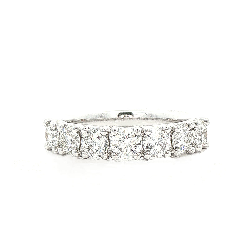 1.45ct Round Cut Natural Diamond Eternity Ring Set in 18ct White Gold