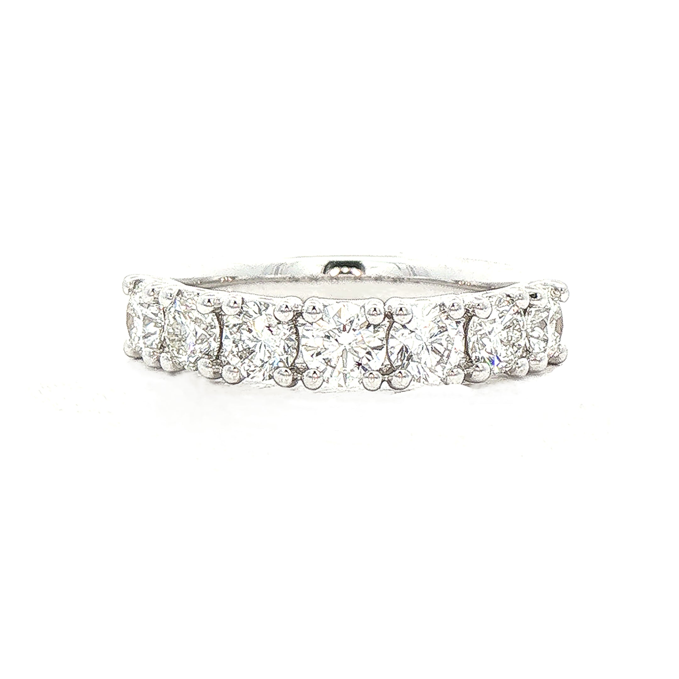1.45ct Round Cut Natural Diamond Eternity Ring Set in 18ct White Gold