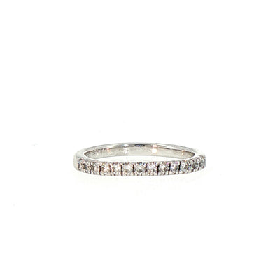 Platinum 0.28ct Natural Diamond Eternity Wedding Band