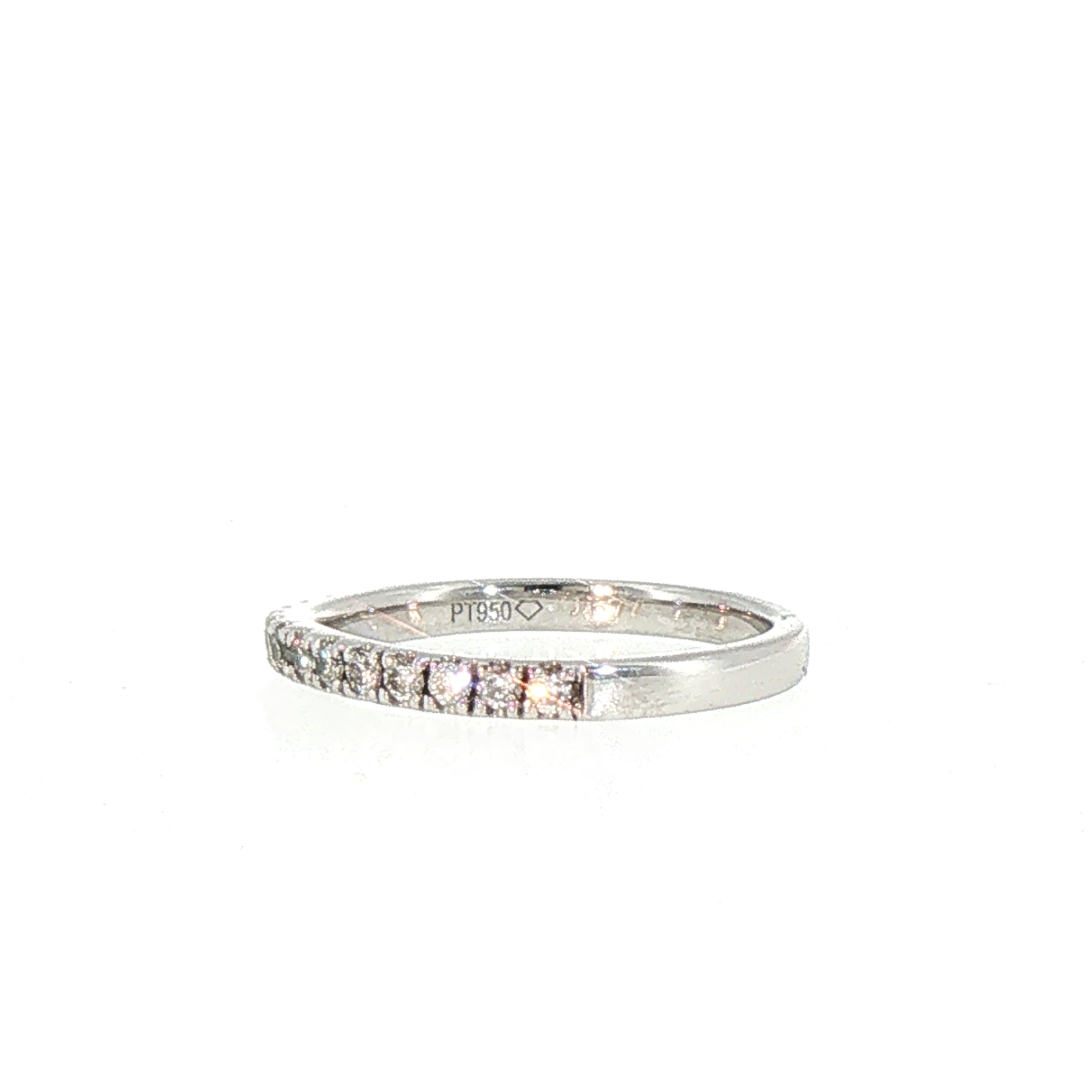 Platinum 0.28ct Natural Diamond Eternity Wedding Band