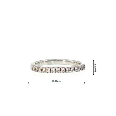 Platinum 0.28ct Natural Diamond Eternity Wedding Band