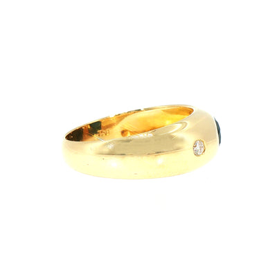 Vintage Sapphire and Natural Diamond Dress Ring in 18ct Yellow Gold