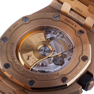 Audemars Piguet Royal Oak Offshore Gents watch weighing 20 Grams in 18ct Rose Gold