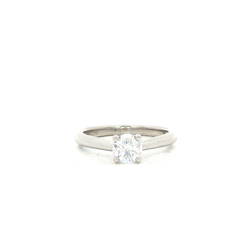 0.50ct E SI1 GIA Certified Natural Diamond Solitaire 18ct White Gold Engagement Ring