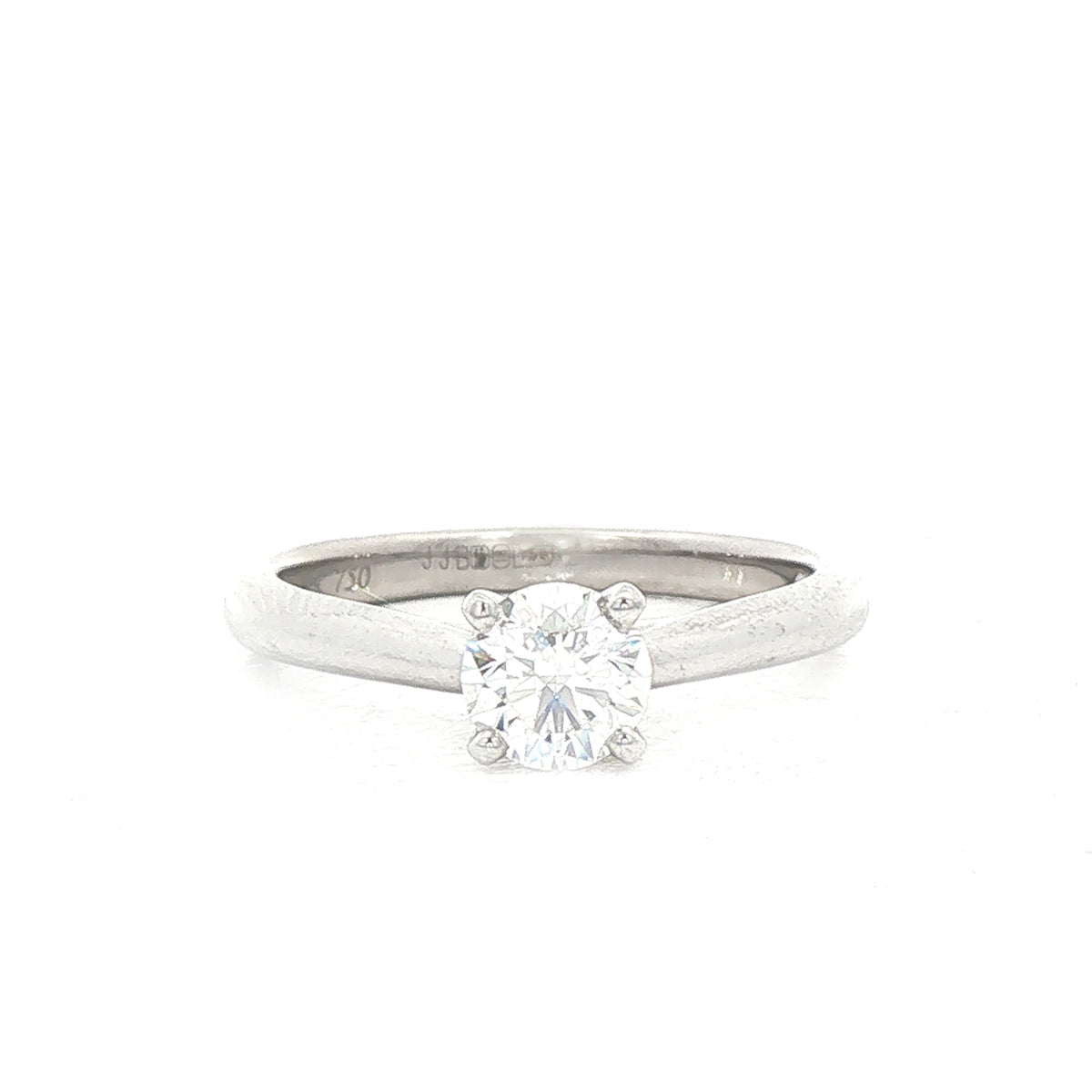 0.50ct E SI1 GIA Certified Natural Diamond Solitaire 18ct White Gold Engagement Ring