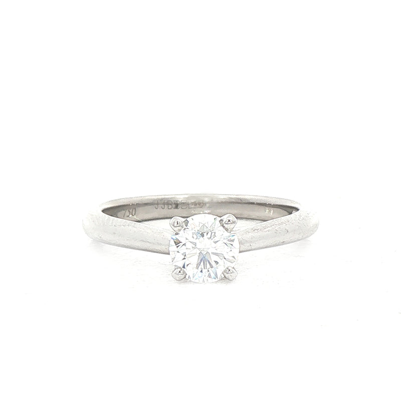 0.50ct E SI1 GIA Certified Natural Diamond Solitaire 18ct White Gold Engagement Ring