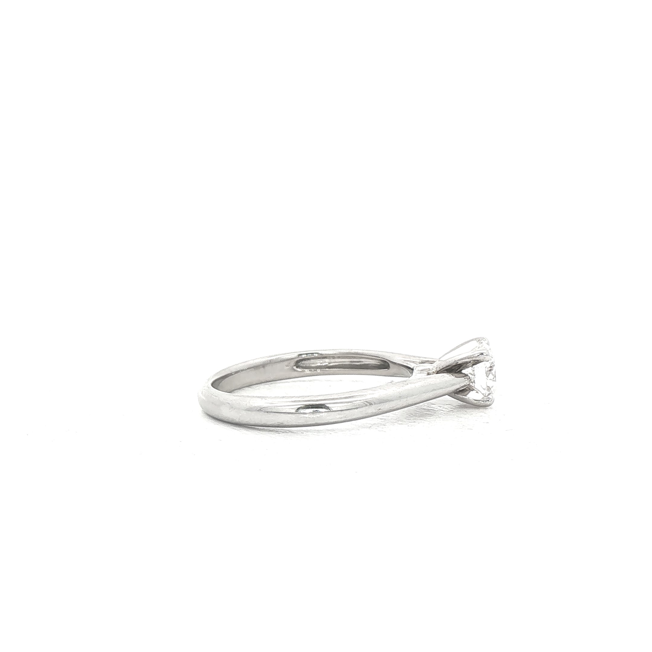0.50ct E SI1 GIA Certified Natural Diamond Solitaire 18ct White Gold Engagement Ring