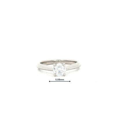0.50ct E SI1 GIA Certified Natural Diamond Solitaire 18ct White Gold Engagement Ring