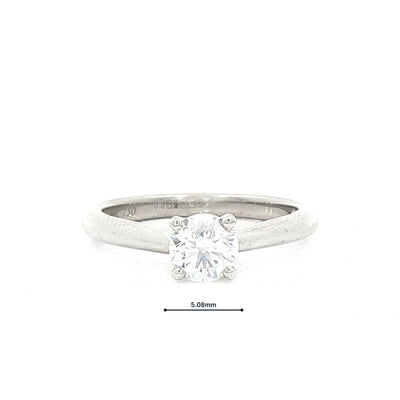 0.50ct E SI1 GIA Certified Natural Diamond Solitaire 18ct White Gold Engagement Ring