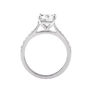0.93ct L i1 GIA Certified Round Brilliant Cut Natural Diamond Solitaire Platinum Engagement Ring