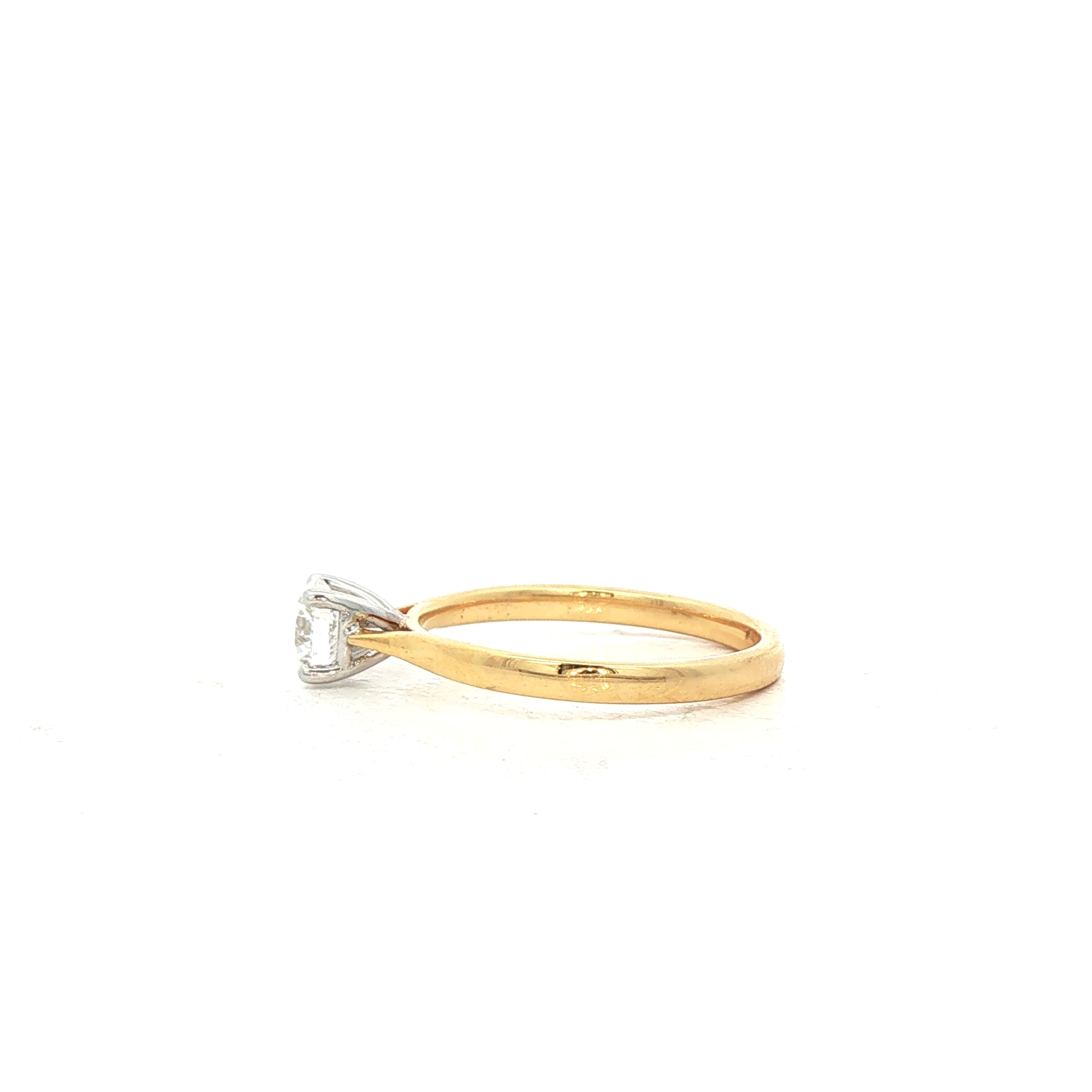 0.51ct D si1 GIA Certified Natural Diamond Solitaire Set In 18ct Yellow Gold
