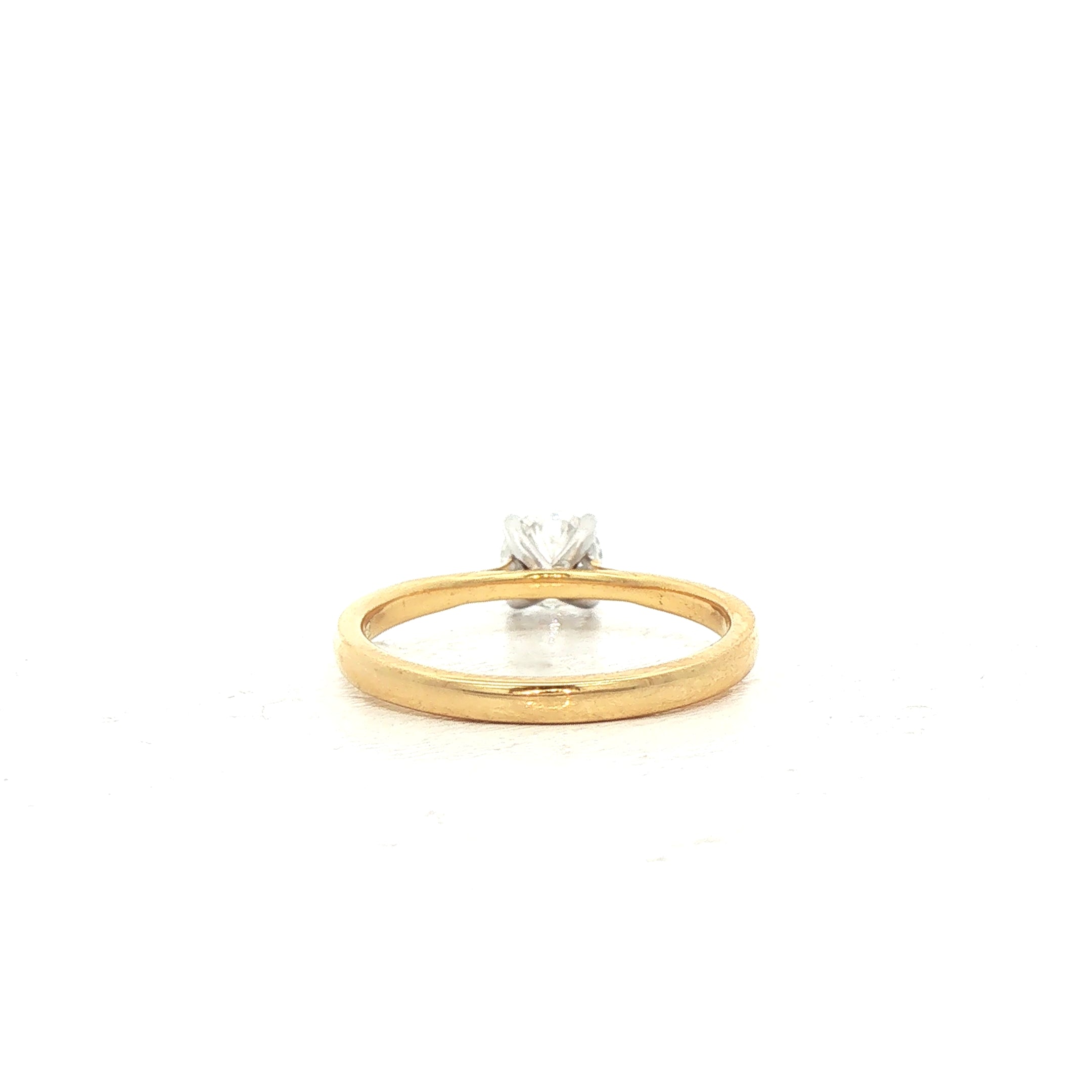 0.51ct D si1 GIA Certified Natural Diamond Solitaire Set In 18ct Yellow Gold