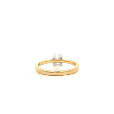 0.51ct D si1 GIA Certified Natural Diamond Solitaire Set In 18ct Yellow Gold