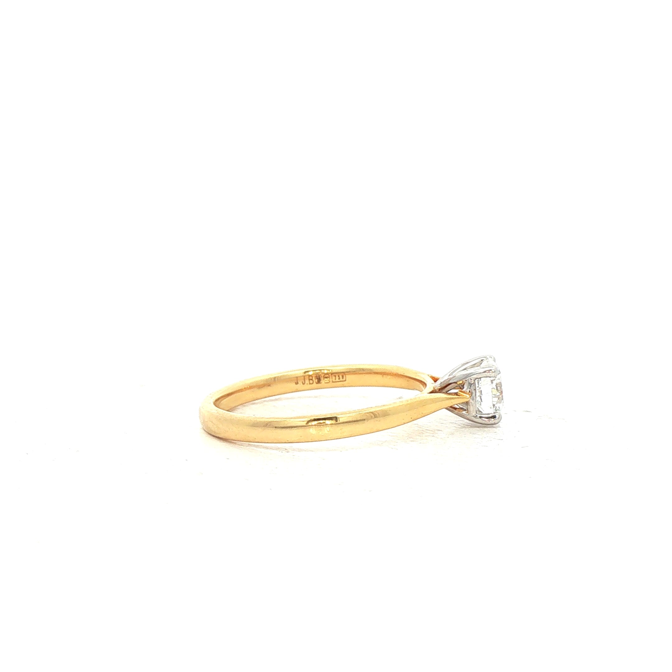 0.51ct D si1 GIA Certified Natural Diamond Solitaire Set In 18ct Yellow Gold
