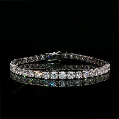 8ct F Si1 Natural Diamond Line Bracelet in 18ct White Gold