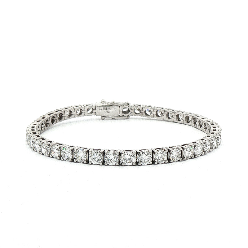 8ct F Si1 Natural Diamond Line Bracelet in 18ct White Gold