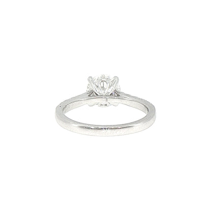 1.60ct Fvs2 Natural Diamond Solitaire With Natural Diamond Shoulders 0.30ct In 18ct White Gold