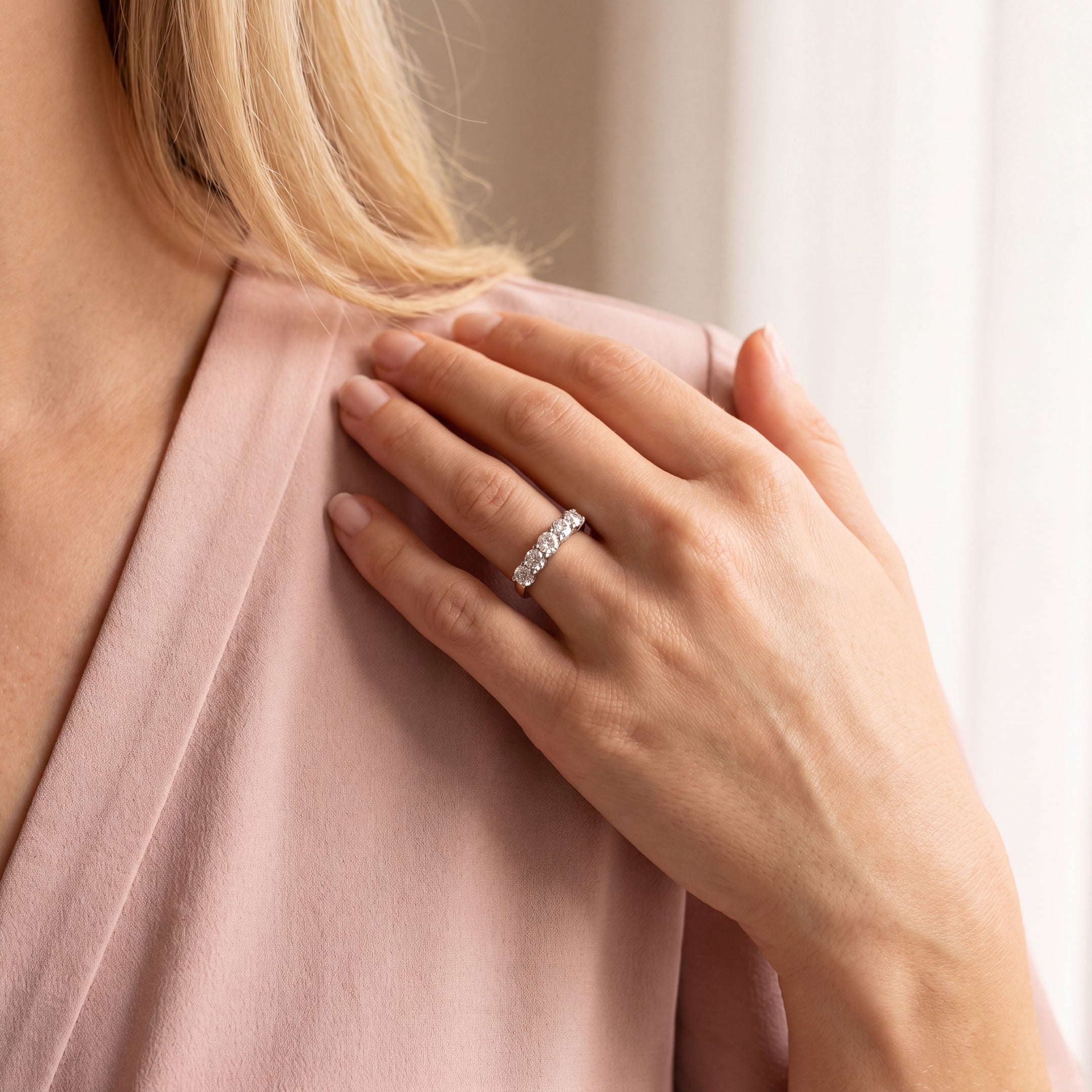 Five-Stone Natural Diamond Ring in 18ct Yellow Gold