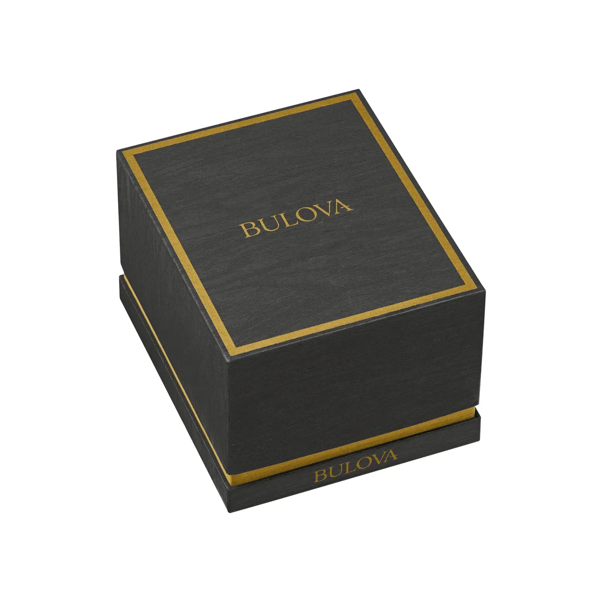 Bulova Gents Hudson Automatic Rose Gold Case with Silver Dial on Brown Strap