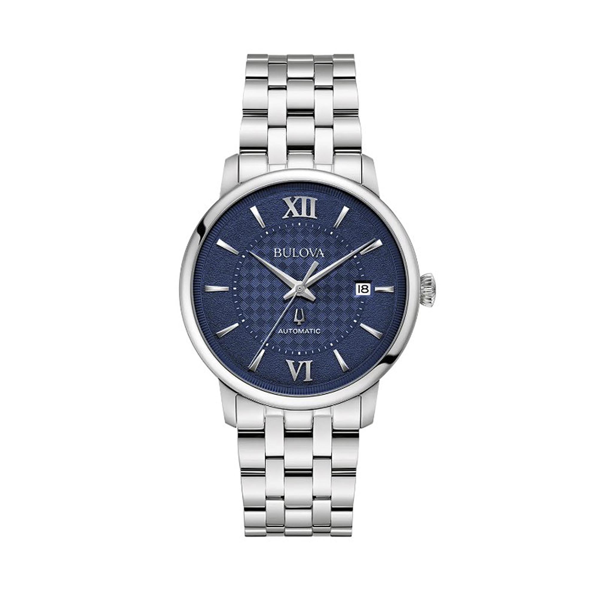 Bulova Gents Hudson Automatic Stainless Steel Blue Dial