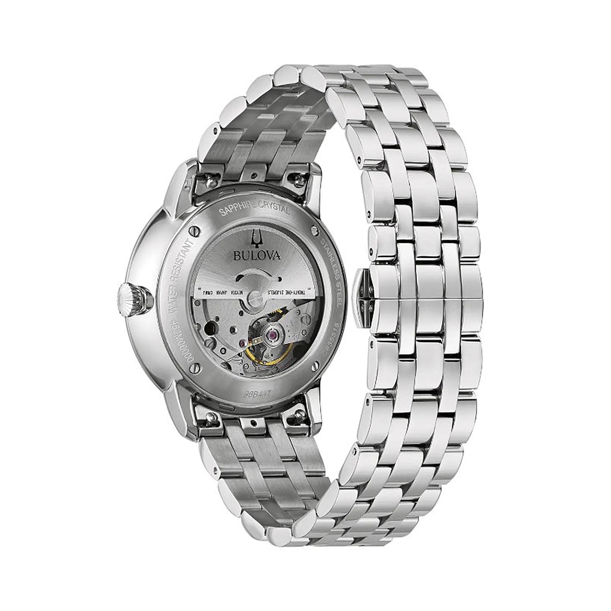 Bulova Gents Hudson Automatic Stainless Steel Blue Dial