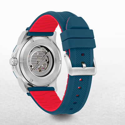 Bulova Gents Marine Star Automatic Watch with Blue Dial  on a Silicone Strap