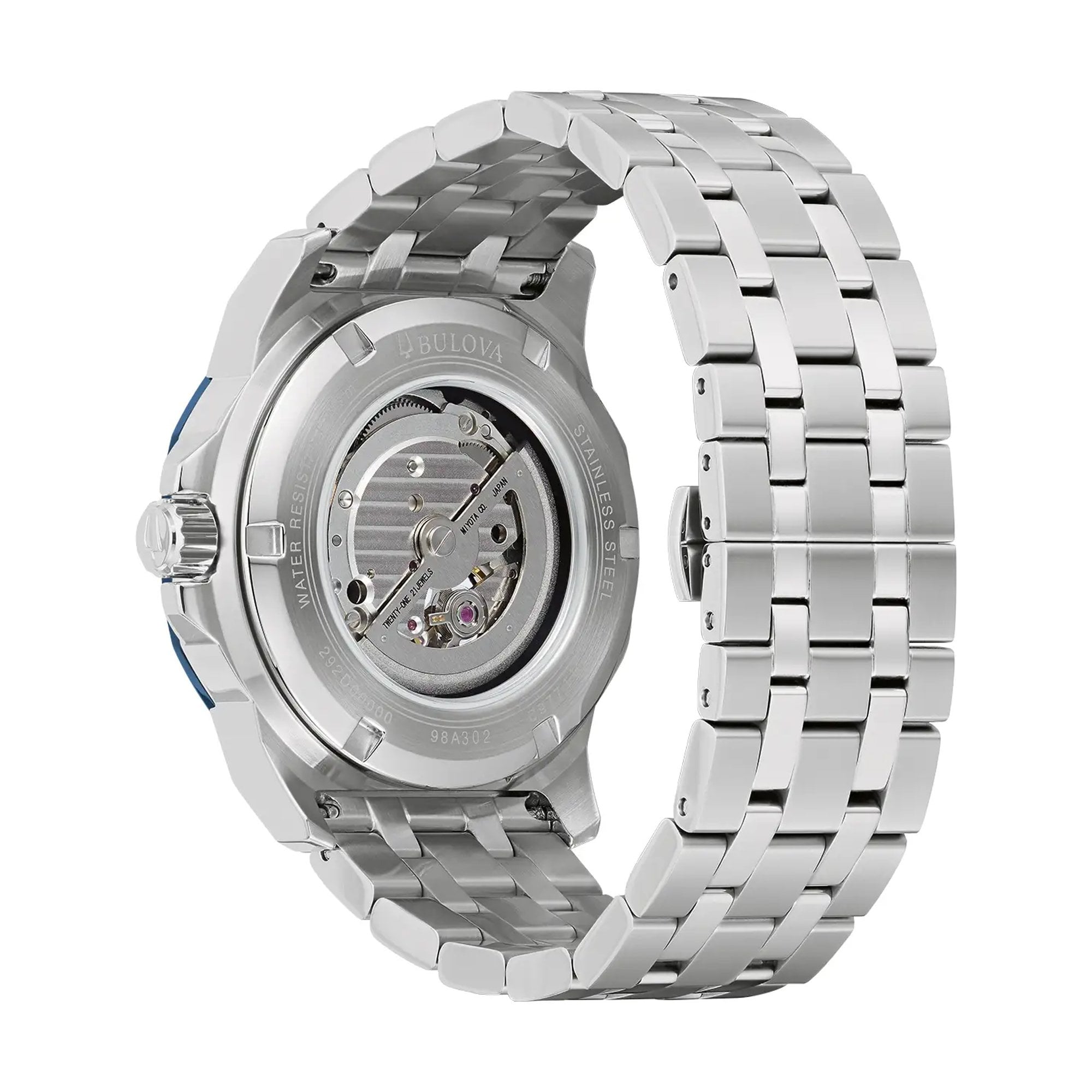 Bulova Gents Marine Star Blue Dial on Stainless Steel Bracelet
