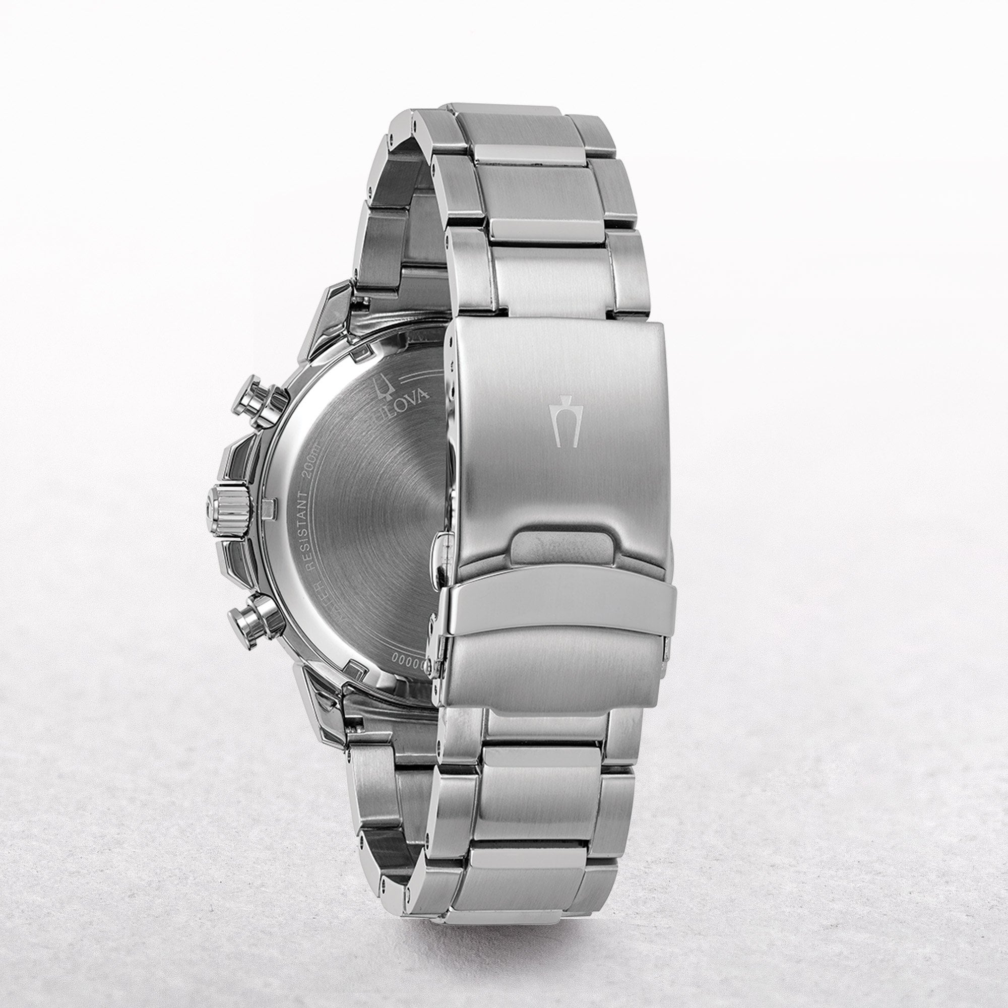 Bulova Gents Marine Star Choronograph Watch with Black Dial on a Stainless Steel Bracelet