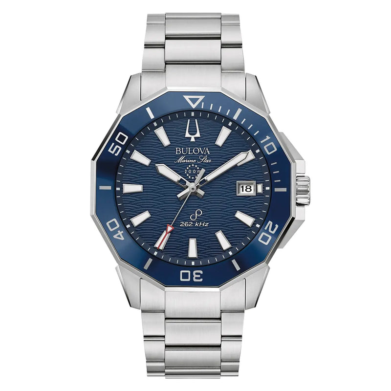 Bulova Gents Marine Star Precisionist Blue Dial on Stainless Steel Bracelet