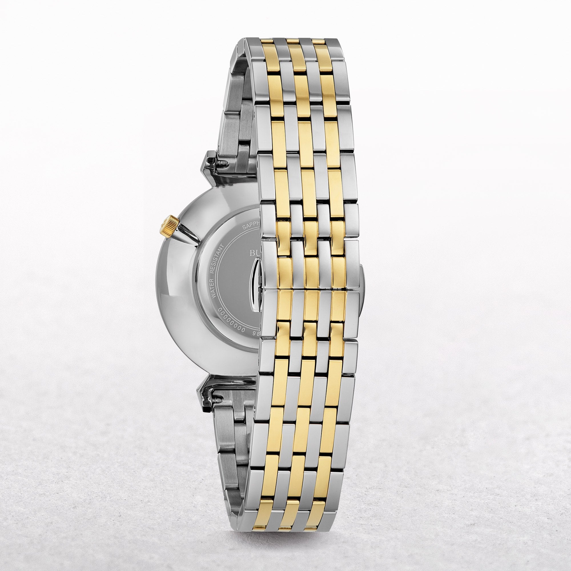 Bulova Gents Regatta Two Tone Watch With White Dial