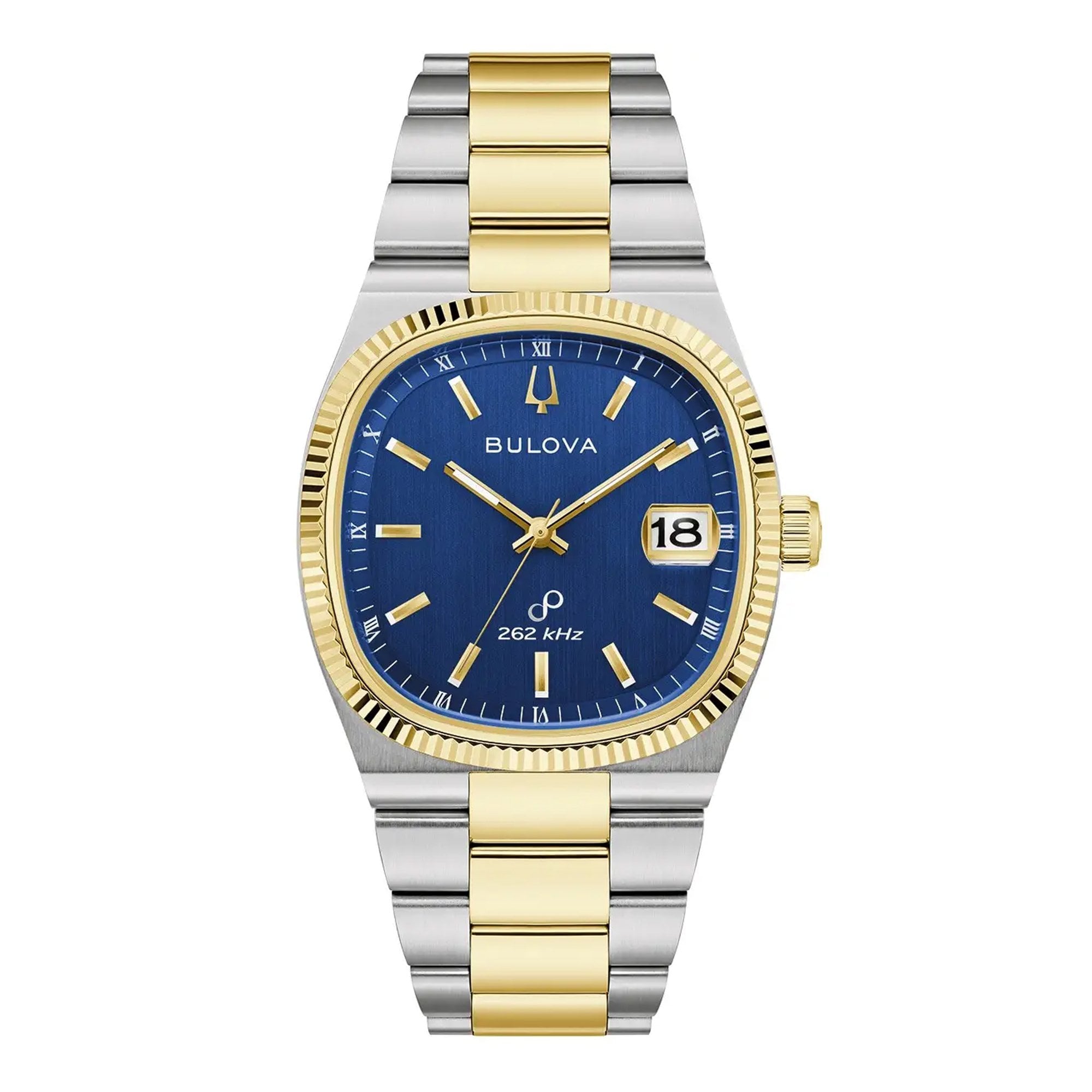 Bulova Gents Super Seville Precisionist Navy Dial Two Tone Bracelet
