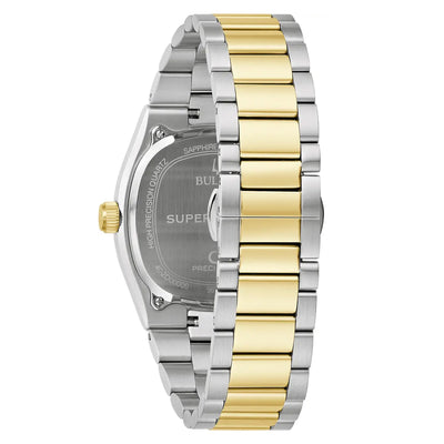 Bulova Gents Super Seville Precisionist Navy Dial Two Tone Bracelet